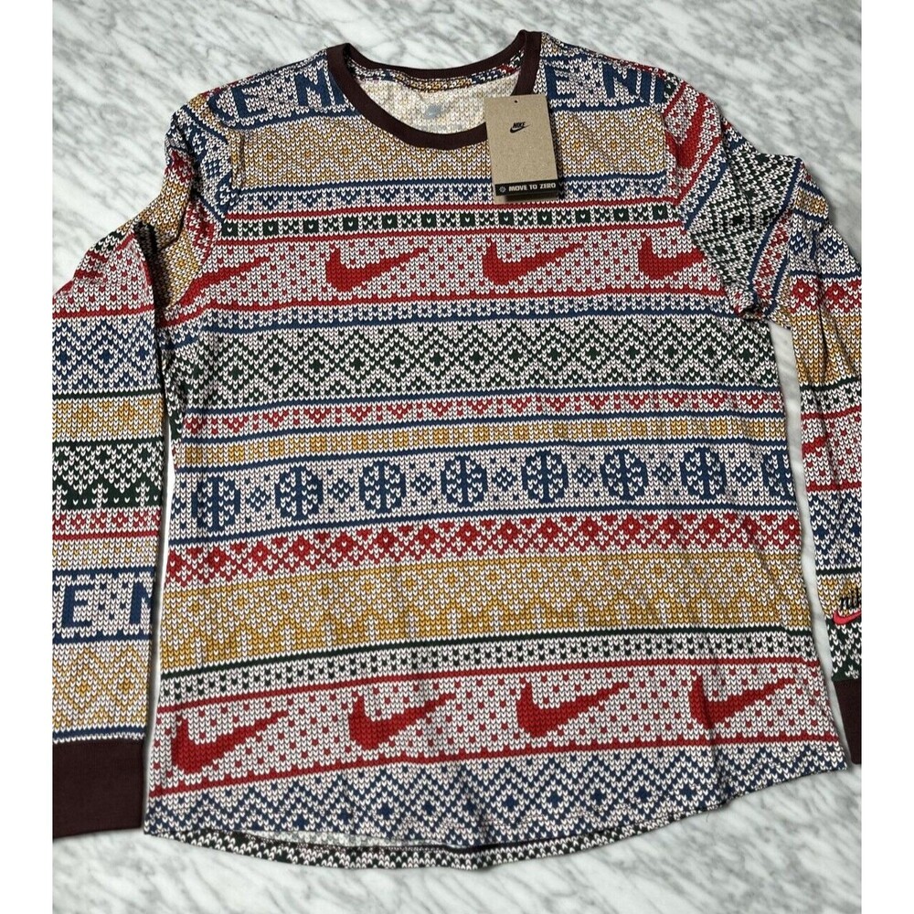 Nike Sportswear Essential Women's Long-Sleeve Holiday Top Size Large NEW